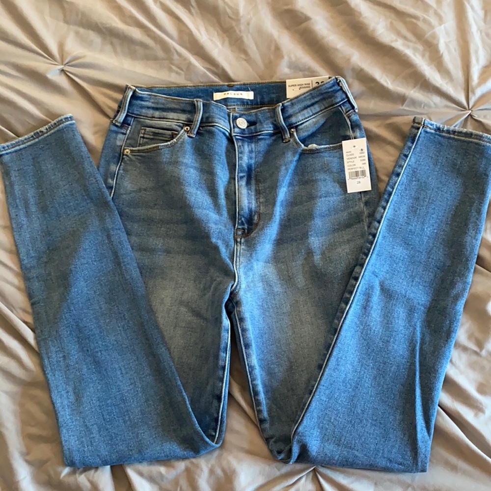 high rise jeans